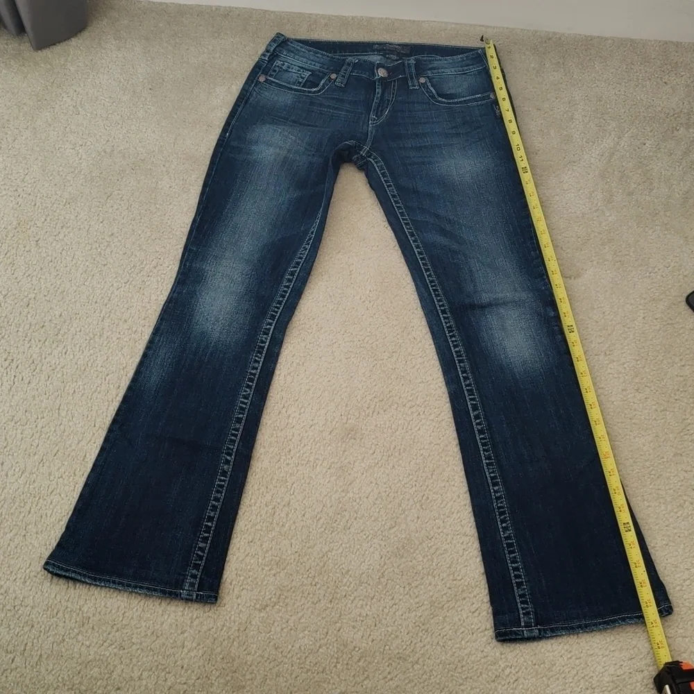 Silver Jeans Aiko Bootcut Women's Blue Denim Low Rise Workwear Y2K Vintage Chic - Picture 5 of 14